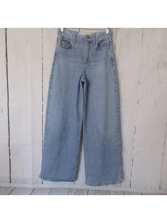 rag & bone Denim - Rag & Bone Jeans 26 High Rise Ultra Wide Leg Light Wash Lightweight